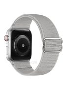 Adjustable Woven Polyester Watchband Wrist Strap Replacement for Apple Watch Series 10 42mm / 9 8 7 41mm / 6 5 4 SE SE (2022) SE (2023) 40mm / 3 2 1 38mm  -  Grey