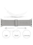 Adjustable Woven Polyester Watchband Wrist Strap Replacement for Apple Watch Series 10 42mm / 9 8 7 41mm / 6 5 4 SE SE (2022) SE (2023) 40mm / 3 2 1 38mm  -  Grey