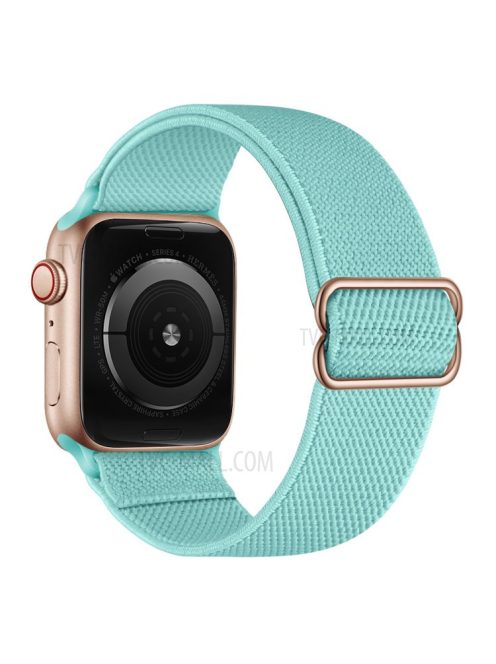 Adjustable Woven Polyester Watchband Wrist Strap Replacement for Apple Watch Series 10 42mm / 9 8 7 41mm / 6 5 4 SE SE (2022) SE (2023) 40mm / 3 2 1 38mm  -  Light Green