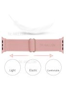 Adjustable Woven Polyester Watchband Wrist Strap Replacement for Apple Watch Series 10 42mm / 9 8 7 41mm / 6 5 4 SE SE (2022) SE (2023) 40mm / 3 2 1 38mm  -  Light Pink