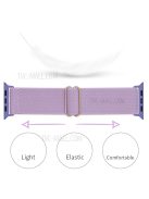 Adjustable Woven Polyester Watchband Wrist Strap Replacement for Apple Watch Series 10 42mm / 9 8 7 41mm / 6 5 4 SE SE (2022) SE (2023) 40mm / 3 2 1 38mm  -  Light Purple