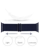 Adjustable Woven Polyester Watchband Wrist Strap Replacement for Apple Watch Series 10 42mm / 9 8 7 41mm / 6 5 4 SE SE (2022) SE (2023) 40mm / 3 2 1 38mm  -  Navy Blue