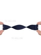 Adjustable Woven Polyester Watchband Wrist Strap Replacement for Apple Watch Series 10 42mm / 9 8 7 41mm / 6 5 4 SE SE (2022) SE (2023) 40mm / 3 2 1 38mm  -  Navy Blue