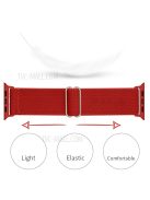 Adjustable Woven Polyester Watchband Wrist Strap Replacement for Apple Watch Series 10 42mm / 9 8 7 41mm / 6 5 4 SE SE (2022) SE (2023) 40mm / 3 2 1 38mm  -  Red