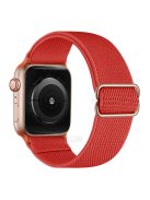 Adjustable Woven Polyester Watchband Wrist Strap Replacement for Apple Watch Series 10 42mm / 9 8 7 41mm / 6 5 4 SE SE (2022) SE (2023) 40mm / 3 2 1 38mm  -  Watermelon Red