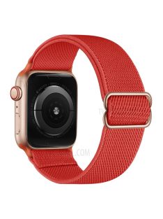   Adjustable Woven Polyester Watchband Wrist Strap Replacement for Apple Watch Series 10 42mm / 9 8 7 41mm / 6 5 4 SE SE (2022) SE (2023) 40mm / 3 2 1 38mm  -  Watermelon Red