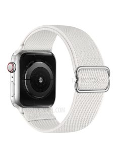   Adjustable Woven Polyester Watchband Wrist Strap Replacement for Apple Watch Series 10 42mm / 9 8 7 41mm / 6 5 4 SE SE (2022) SE (2023) 40mm / 3 2 1 38mm  -  White