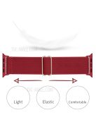 Adjustable Woven Polyester Watchband Wrist Strap Replacement for Apple Watch Series 10 42mm / 9 8 7 41mm / 6 5 4 SE SE (2022) SE (2023) 40mm / 3 2 1 38mm  -  Wine Red