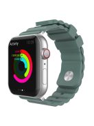 AHASTYLE WA02 Silicone Strap for Apple Watch Series 10 46mm / Ultra 2 Ultra 49mm /  Series 9 8 7 45mm / 6 5 4 SE (2023) SE (2022) SE 44mm / 3 2 1 42mm Waterproof Watch Band - Pine Needle Green