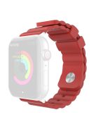 AHASTYLE WA02 Silicone Strap for Apple Watch Series 10 46mm / Ultra 2 Ultra 49mm /  Series 9 8 7 45mm / 6 5 4 SE (2023) SE (2022) SE 44mm / 3 2 1 42mm Waterproof Watch Band - Red