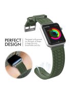 AHASTYLE WA03 For Apple Watch Series 10 46mm / Ultra 2 Ultra 49mm /  Series 9 8 7 45mm / 6 5 4 SE (2023) SE (2022) SE 44mm / 3 2 1 42mm Silicone Watch Strap - Army Green