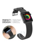 AHASTYLE WA03 For Apple Watch Series 10 46mm / Ultra 2 Ultra 49mm /  Series 9 8 7 45mm / 6 5 4 SE (2023) SE (2022) SE 44mm / 3 2 1 42mm Silicone Watch Strap - Black