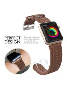 AHASTYLE WA03 For Apple Watch Series 10 46mm / Ultra 2 Ultra 49mm /  Series 9 8 7 45mm / 6 5 4 SE (2023) SE (2022) SE 44mm / 3 2 1 42mm Silicone Watch Strap - Dark Brown