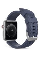 AHASTYLE WA03 For Apple Watch Series 10 46mm / Ultra 2 Ultra 49mm /  Series 9 8 7 45mm / 6 5 4 SE (2023) SE (2022) SE 44mm / 3 2 1 42mm Silicone Watch Strap - Midnight Blue