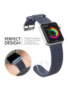 AHASTYLE WA03 For Apple Watch Series 10 46mm / Ultra 2 Ultra 49mm /  Series 9 8 7 45mm / 6 5 4 SE (2023) SE (2022) SE 44mm / 3 2 1 42mm Silicone Watch Strap - Midnight Blue