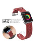 AHASTYLE WA03 For Apple Watch Series 10 46mm / Ultra 2 Ultra 49mm /  Series 9 8 7 45mm / 6 5 4 SE (2023) SE (2022) SE 44mm / 3 2 1 42mm Silicone Watch Strap - Red