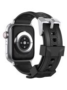 AHASTYLE WA10 Silicone Band for Apple Watch Series 10 46mm / Ultra 2 Ultra 49mm /  Series 9 8 7 45mm / 6 5 4 SE (2023) SE (2022) SE 44mm / 3 2 1 42mm Textured Watch Strap - Black