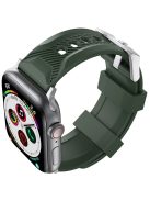 AHASTYLE WA10 Silicone Band for Apple Watch Series 10 46mm / Ultra 2 Ultra 49mm /  Series 9 8 7 45mm / 6 5 4 SE (2023) SE (2022) SE 44mm / 3 2 1 42mm Textured Watch Strap - Midnight Green