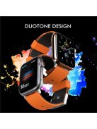 AHASTYLE WA11 Watch Band for Apple Watch Series 10 46mm / Ultra 2 Ultra 49mm /  Series 9 8 7 45mm / 6 5 4 SE (2023) SE (2022) SE 44mm / 3 2 1 42mm Contrast Colors Silicone Strap - Black+Orange