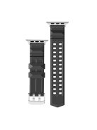 AHASTYLE WA12 Silicone Band for Apple Watch Series 10 42mm / 9 8 7 41mm / SE (2023) SE (2022) SE 6 5 4 40mm / 3 2 1 38mm Adjustable Watch Strap - Black