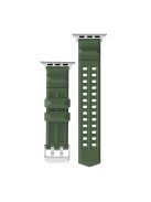 AHASTYLE WA12 Silicone Band for Apple Watch Series 10 42mm / 9 8 7 41mm / SE (2023) SE (2022) SE 6 5 4 40mm / 3 2 1 38mm Adjustable Watch Strap - Green