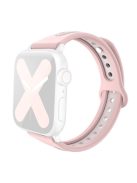 AHASTYLE WA13 Watch Band for Apple Watch Series 10 42mm / 9 8 7 41mm / SE (2023) SE (2022) SE 6 5 4 40mm / 3 2 1 38mm Silicone Strap Dual Color - Pink