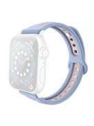 AHASTYLE WA13 Watch Band for Apple Watch Series 10 46mm / Ultra 2 Ultra 49mm /  Series 9 8 7 45mm / 6 5 4 SE (2023) SE (2022) SE 44mm / 3 2 1 42mm Dual Color Silicone Strap - Blue