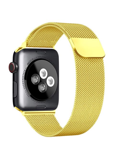 AHASTYLE WG42-1 For Apple Watch 10 46mm / Ultra 2 / Ultra 49mm / 9 8 7 45mm / SE (2023) SE (2022) SE 6 5 4 44mm / 3 2 1 42mm Milanese Wrist Band - Gold