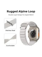 AHASTYLE WG97 For Apple Watch 10 46mm / Ultra 2 / Ultra 49mm / 9 8 7 45mm / SE (2023) SE (2022) SE 6 5 4 44mm / 3 2 1 42mm Woven Nylon Band - White