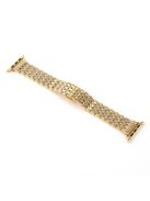 Aluminum Alloy Strap Watch Band Rhinestone Decor for Apple Watch Series 10 42mm / 9 8 7 41mm / SE (2023) SE (2022) SE 6 5 4 40mm / 3 2 1 38mmm - Gold