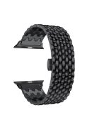 Aluminum Alloy Watch Band Strap for Apple Watch Series 10 42mm / 9 8 7 41mm / SE (2023) SE (2022) SE 6 5 4 40mm / 3 2 1 38mm - Black