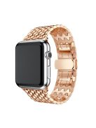 Aluminum Alloy Watch Band Strap for Apple Watch Series 10 42mm / 9 8 7 41mm / SE (2023) SE (2022) SE 6 5 4 40mm / 3 2 1 38mm - Rose Gold