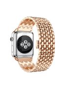 Aluminum Alloy Watch Band Strap for Apple Watch Series 10 42mm / 9 8 7 41mm / SE (2023) SE (2022) SE 6 5 4 40mm / 3 2 1 38mm - Rose Gold