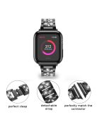 Aluminum Alloy Watch Strap Rhinestone Decor for Apple Watch Series 10 42mm / 9 8 7 41mm / SE (2023) SE (2022) SE 6 5 4 40mm / 3 2 1 38mm - Black