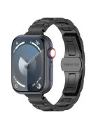 Apple Watch Series 10 42mm / 9 8 7 41mm / SE (2023) SE (2022) SE 6 5 4 40mm / 3 2 1 38mm Titanium Metal Wrist Watch Band - Black