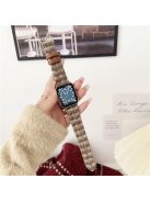 Apple Watch Series 10 42mm / 9 8 7 41mm / SE (2023) SE (2022) SE 6 5 4 40mm / 3 2 1 38mm Watch Band V-Shape Tail Design Strap - Khaki+Brown