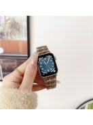 Apple Watch Series 10 42mm / 9 8 7 41mm / SE (2023) SE (2022) SE 6 5 4 40mm / 3 2 1 38mm Watch Band V-Shape Tail Design Strap - Khaki+Brown