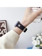 Apple Watch Series 10 42mm / 9 8 7 41mm / SE (2023) SE (2022) SE 6 5 4 40mm / 3 2 1 38mm Watch Strap with Five-Pointed Star Decor - Black+Denim