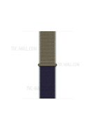 Assorted Colors Nylon Loop Fastener  Smart Watch Strap for Apple Watch Series 10 42mm / 9 8 7 41mm / SE (2023) SE (2022) SE 6 5 4 40mm / 3 2 1 38mm - Dark Blue / Khaki