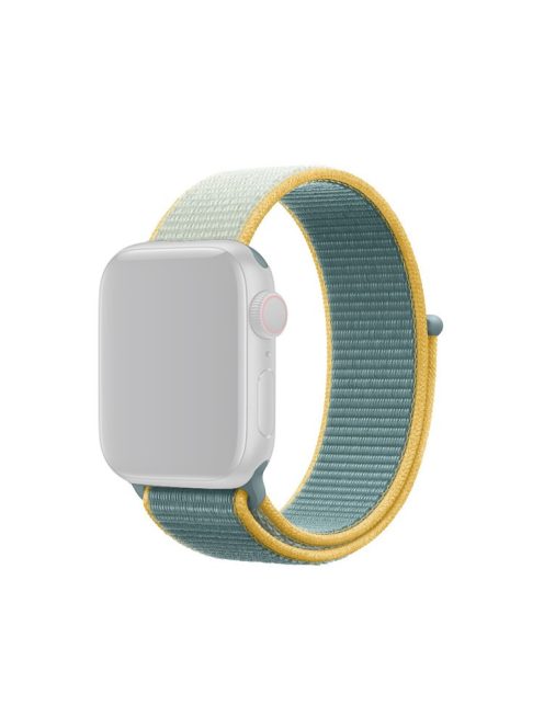 Assorted Colors Nylon Loop Fastener  Watch Strap for Apple Watch Series 10 46mm / Ultra 2 Ultra 49mm / 9 8 7 45mm / SE (2023) SE (2022) SE 6 5 4 44mm / 3 2 1 42mm - Light Blue / Light Grey