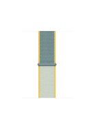 Assorted Colors Nylon Loop Fastener  Watch Strap for Apple Watch Series 10 46mm / Ultra 2 Ultra 49mm / 9 8 7 45mm / SE (2023) SE (2022) SE 6 5 4 44mm / 3 2 1 42mm - Light Blue / Light Grey