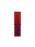 Assorted Colors Nylon Loop Fastener  Watch Strap for Apple Watch Series 10 46mm / Ultra 2 Ultra 49mm / 9 8 7 45mm / SE (2023) SE (2022) SE 6 5 4 44mm / 3 2 1 42mm - Purple / Red