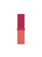 Assorted Colors Nylon Loop Fastener  Watch Strap for Apple Watch Series 10 46mm / Ultra 2 Ultra 49mm / 9 8 7 45mm / SE (2023) SE (2022) SE 6 5 4 44mm / 3 2 1 42mm - Rose / Orange