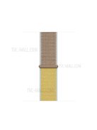 Assorted Colors Nylon Loop Fastener  Watch Strap for Apple Watch Series 10 46mm / Ultra 2 Ultra 49mm / 9 8 7 45mm / SE (2023) SE (2022) SE 6 5 4 44mm / 3 2 1 42mm - Yellow / Light Brown