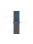 Assorted Colors Nylon Loop Fastener Smart Watch Strap for Apple Watch Series 10 42mm / 9 8 7 41mm / SE (2023) SE (2022) SE 6 5 4 40mm / 3 2 1 38mm - Ice Blue / Dark Grey