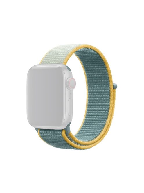 Assorted Colors Nylon Loop Fastener Smart Watch Strap for Apple Watch Series 10 42mm / 9 8 7 41mm / SE (2023) SE (2022) SE 6 5 4 40mm / 3 2 1 38mm - Light Blue / Light Grey