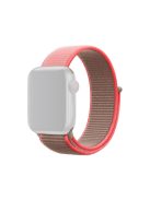 Assorted Colors Nylon Loop Fastener Smart Watch Strap for Apple Watch Series 10 42mm / 9 8 7 41mm / SE (2023) SE (2022) SE 6 5 4 40mm / 3 2 1 38mm - Pink / Light Brown