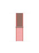 Assorted Colors Nylon Loop Fastener Smart Watch Strap for Apple Watch Series 10 42mm / 9 8 7 41mm / SE (2023) SE (2022) SE 6 5 4 40mm / 3 2 1 38mm - Pink / Light Brown