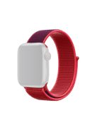 Assorted Colors Nylon Loop Fastener Smart Watch Strap for Apple Watch Series 10 42mm / 9 8 7 41mm / SE (2023) SE (2022) SE 6 5 4 40mm / 3 2 1 38mm - Purple / Red