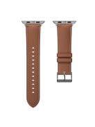 AW 22mm Watch Strap for Apple Watch Series 10 42mm / 9 8 7 41mm / SE (2023) SE (2022) SE 6 5 4 40mm / 3 2 1 38mm TPU Stitching Watchband - Brown